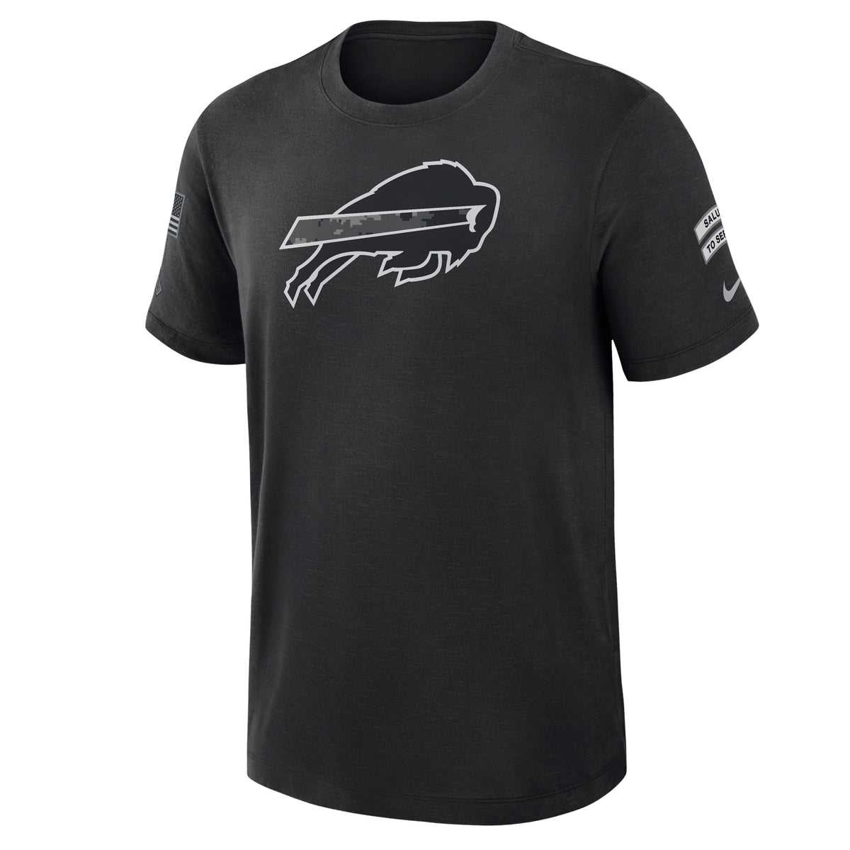 NFL Buffalo Bills Nike 2026 Salute to Service Slub Crew T-Shirt- Black