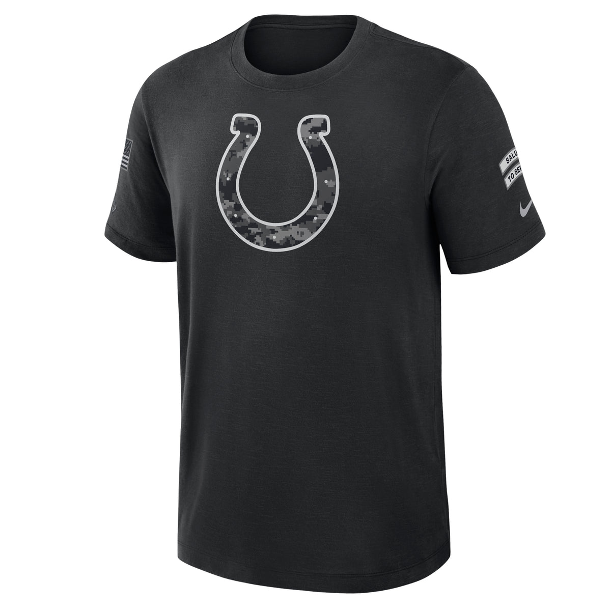 NFL Indianapolis Colts Nike 2026 Salute to Service Slub Crew T-Shirt- Black