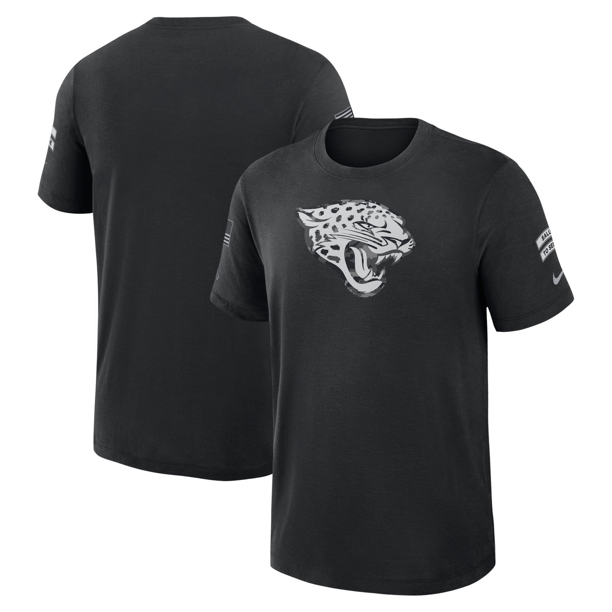 NFL Jacksonville Jaguars Nike 2026 Salute to Service Slub Crew T-Shirt- Black