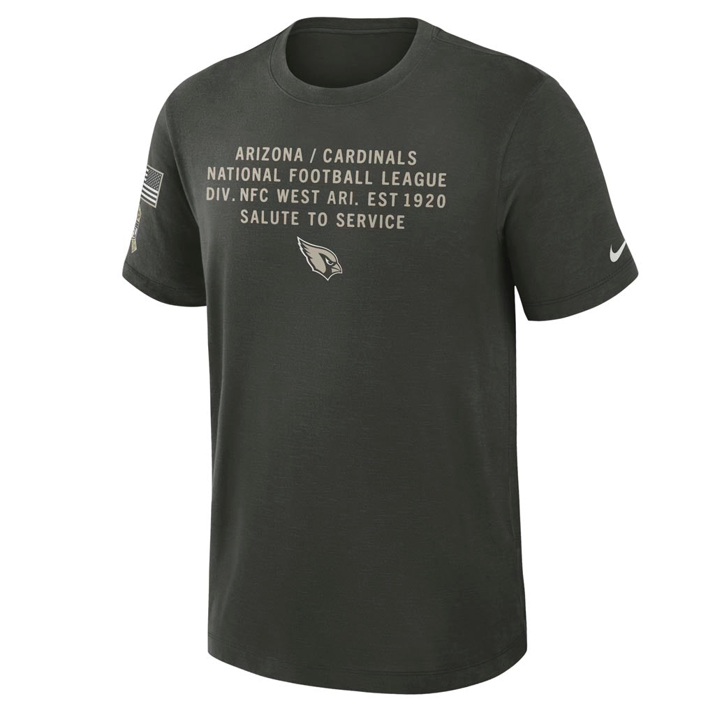 NFL Arizona Cardinals Nike 2025 Salute to Service Slub T-Shirt - Green