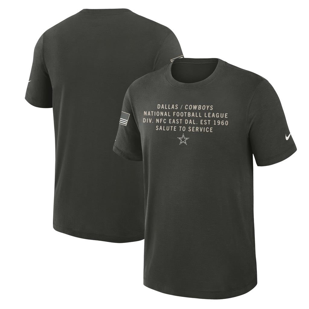 NFL Dallas Cowboys Nike 2025 Salute to Service Slub T-Shirt - Green