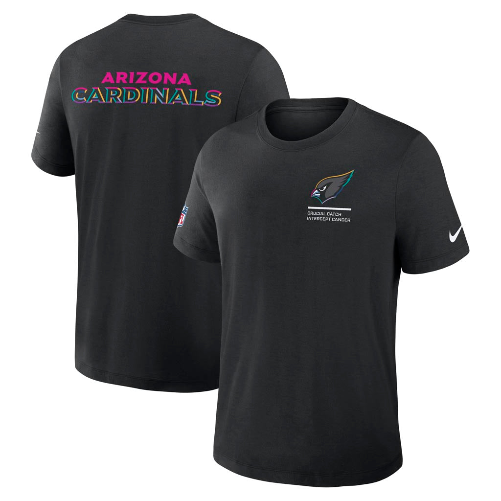 NFL Arizona Cardinals Nike 2025 Crucial Catch Tri-Blend T-Shirt - Black