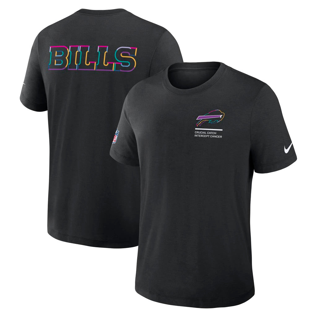 NFL Buffalo Bills Nike 2025 Crucial Catch Tri-Blend T-Shirt - Black