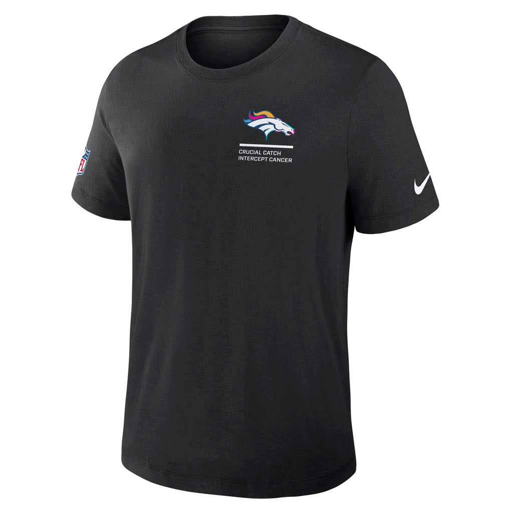 NFL Denver Broncos Nike 2025 Crucial Catch Tri-Blend T-Shirt - Black