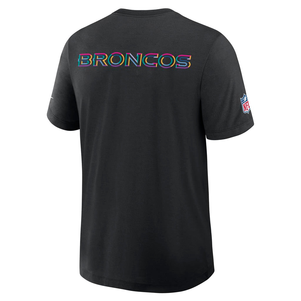 NFL Denver Broncos Nike 2025 Crucial Catch Tri-Blend T-Shirt - Black