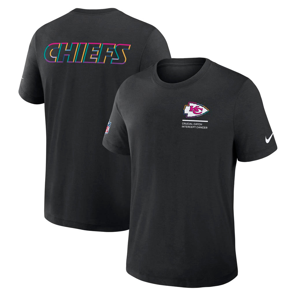 NFL Kansas City Chiefs Nike 2025 Crucial Catch Tri-Blend T-Shirt - Black