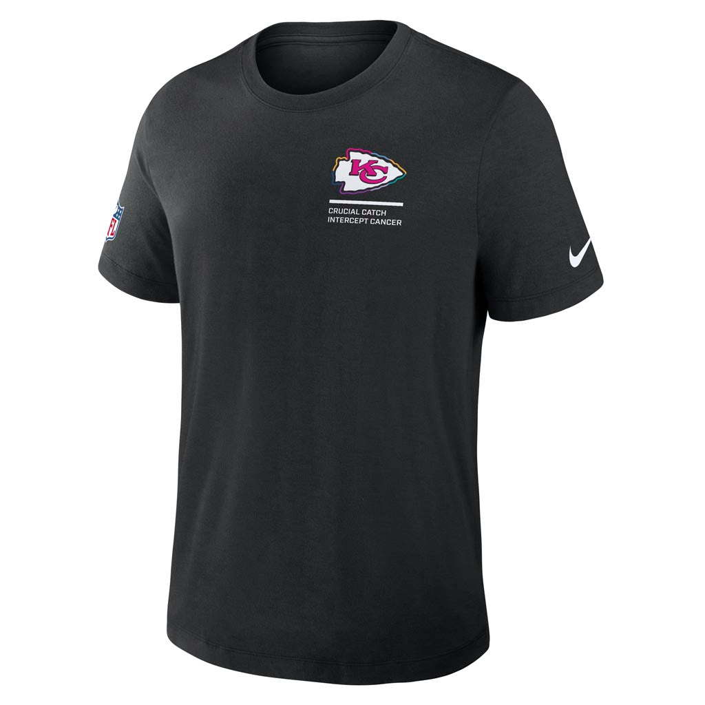 NFL Kansas City Chiefs Nike 2025 Crucial Catch Tri-Blend T-Shirt - Black