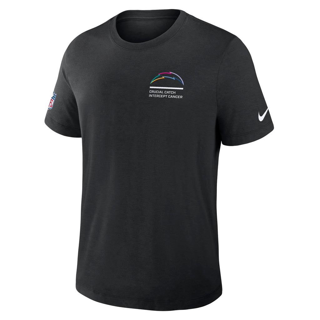 NFL Los Angeles Chargers Nike 2025 Crucial Catch Tri-Blend T-Shirt - Black