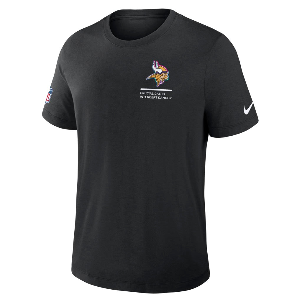 NFL Minnesota Vikings Nike 2025 Crucial Catch Tri-Blend T-Shirt - Black