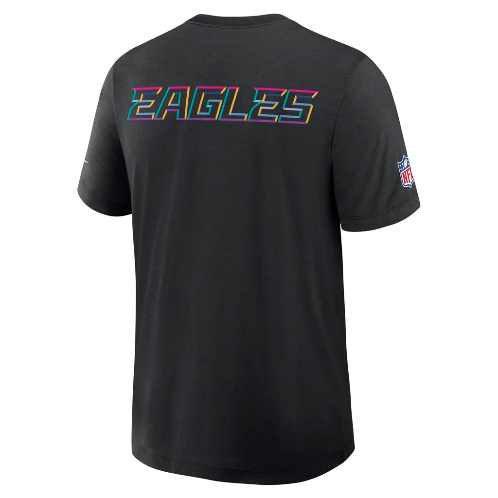 NFL Philadelphia Eagles Nike 2025 Crucial Catch Tri-Blend T-Shirt - Black