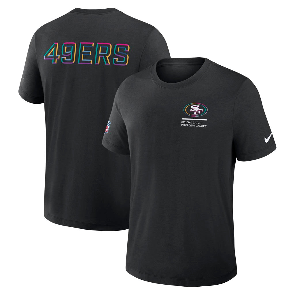 NFL San Francisco 49ers Nike 2025 Crucial Catch Tri-Blend T-Shirt - Black