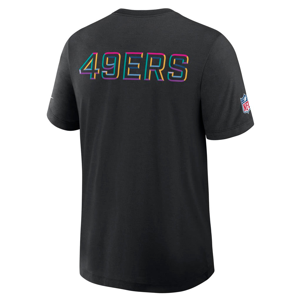 NFL San Francisco 49ers Nike 2025 Crucial Catch Tri-Blend T-Shirt - Black