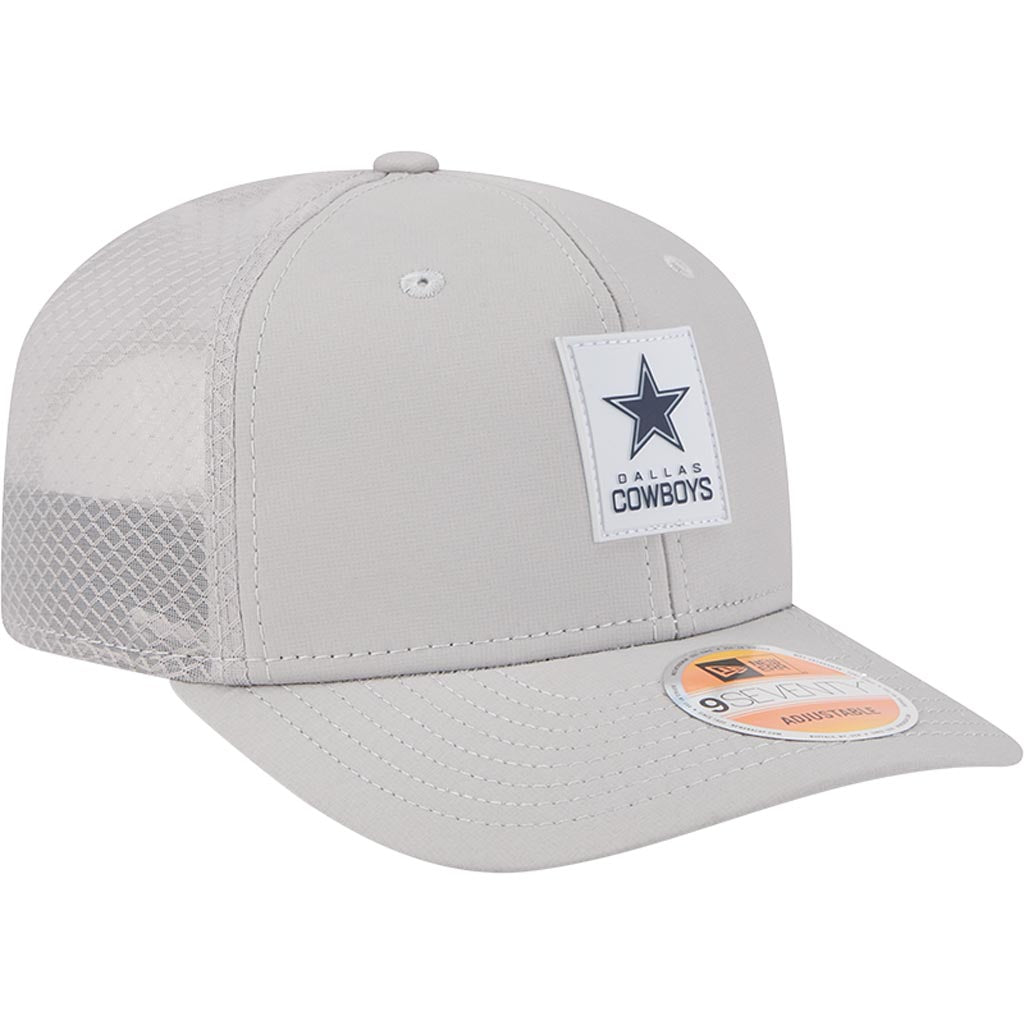 NFL Dallas Cowboys New Era 2025 Sideline 9SEVENTY Stretch-Snapback Hat - Gray
