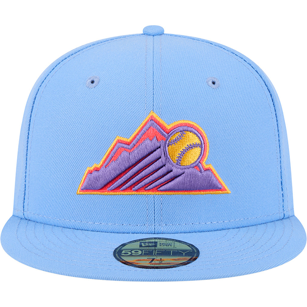 MLB Colorado Rockies New Era 2025 City Connect Authentic Collection 59FIFTY Fitted Hat - Light Blue