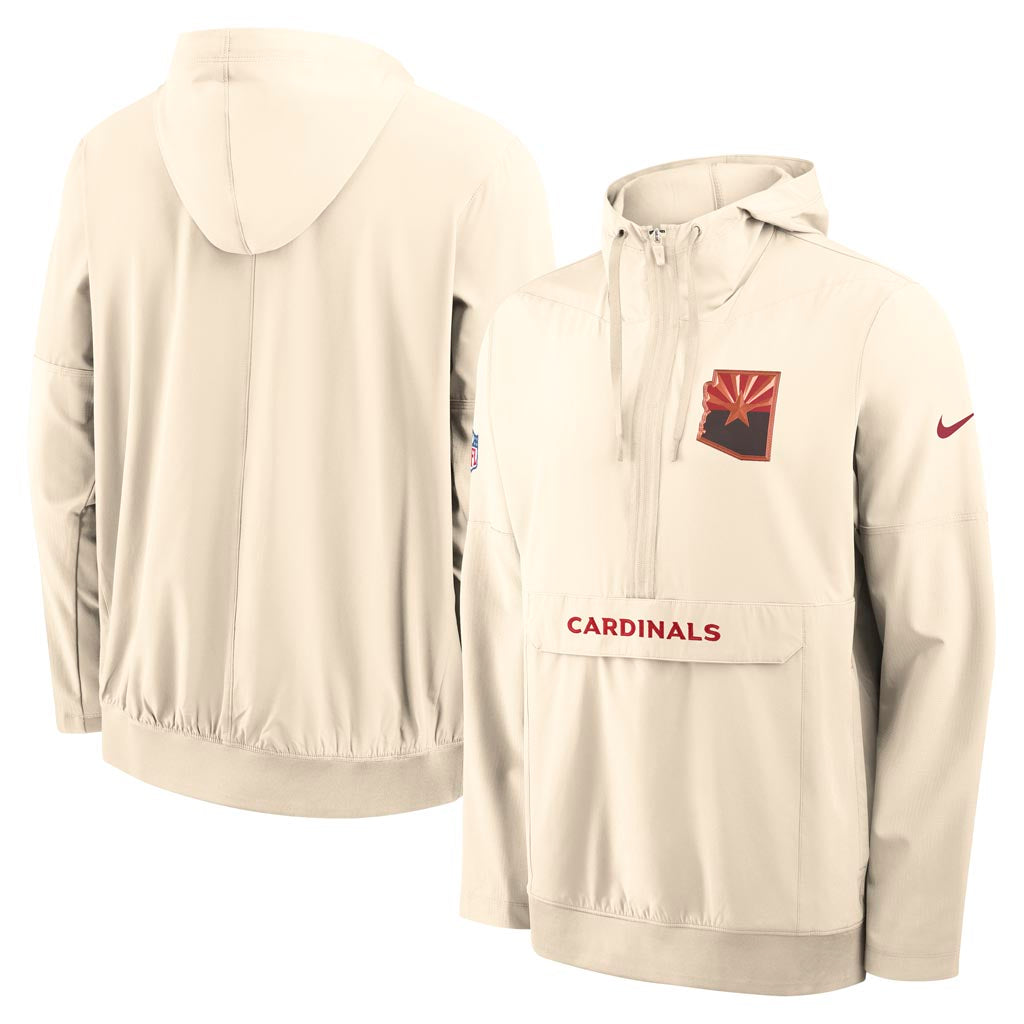 NFL Arizona Cardinals Nike Rivalries Anorak Half-Zip Jacket - Tan