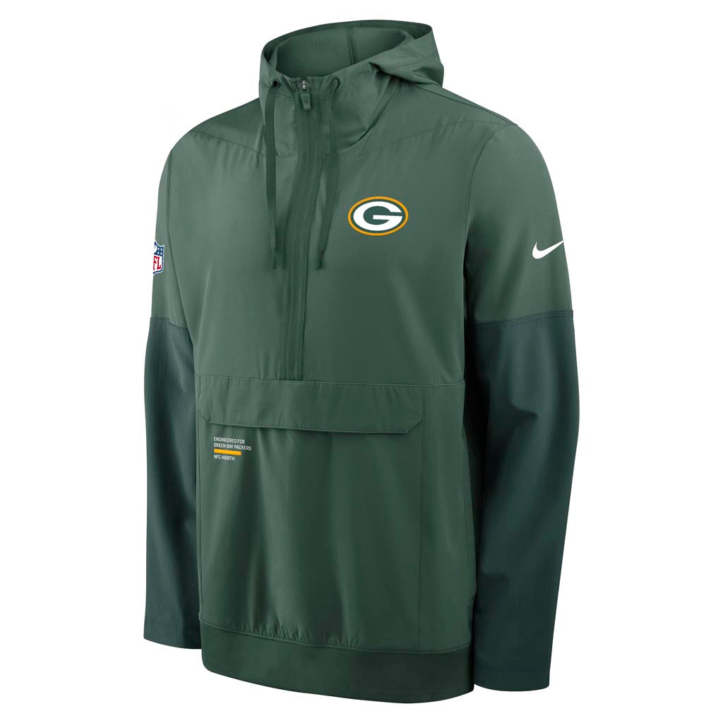 NFL Green Bay Packers Nike 2025 Sideline Anorak Half-Zip Jacket - Green