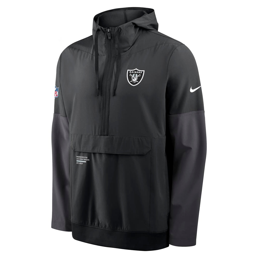 NFL Las Vegas Raiders Nike 2025 Sideline Anorak Half-Zip Jacket - Black