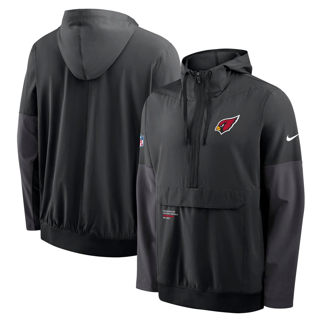 NFL Arizona Cardinals Nike 2025 Sideline Anorak Half-Zip Jacket - Black
