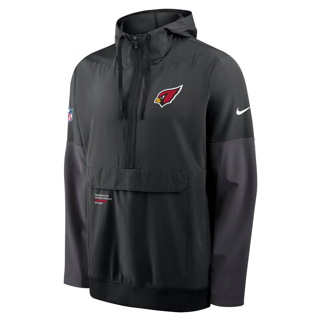 NFL Arizona Cardinals Nike 2025 Sideline Anorak Half-Zip Jacket - Black