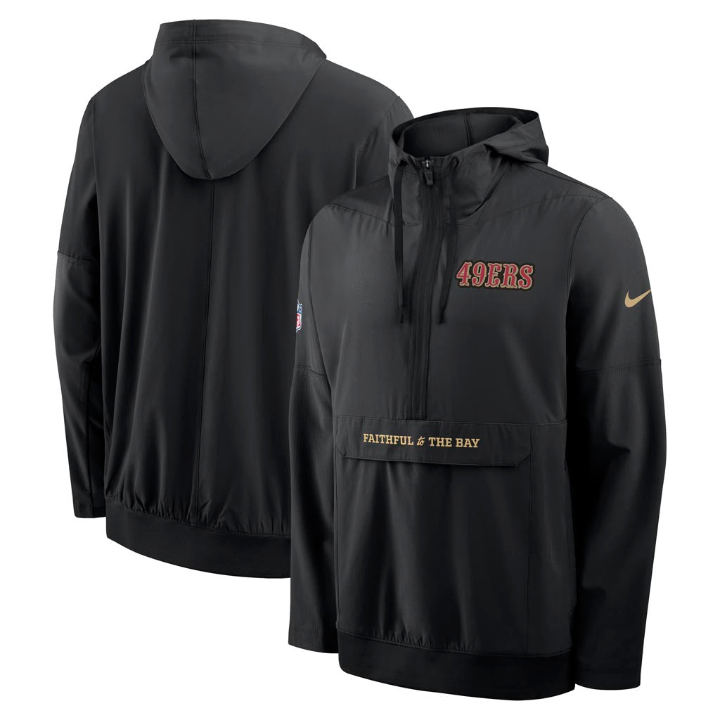 NFL San Francisco 49ers Nike Rivalries Anorak Half-Zip Jacket - Black