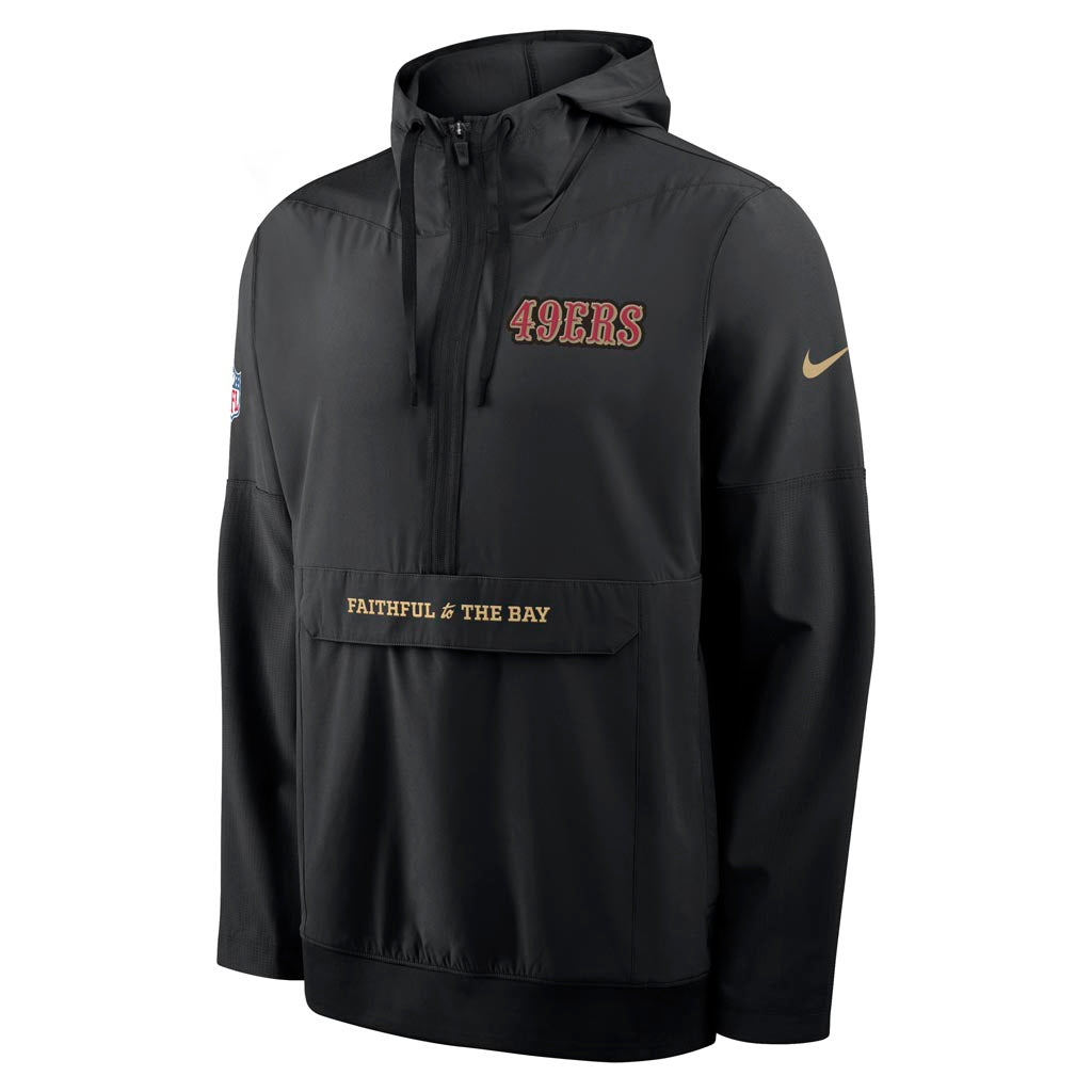NFL San Francisco 49ers Nike Rivalries Anorak Half-Zip Jacket - Black