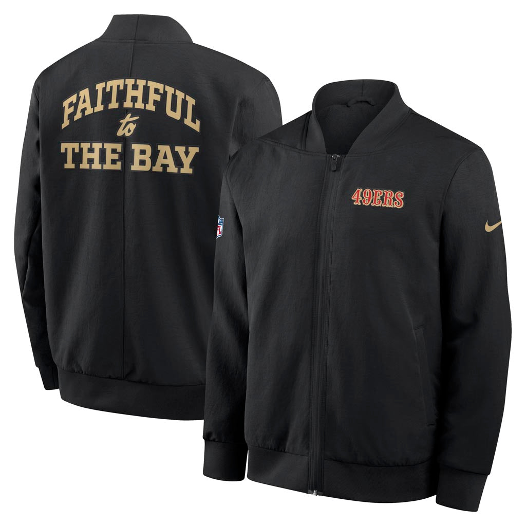 NFL San Francisco 49ers Nike Rivalries Bomber Jacket - Black