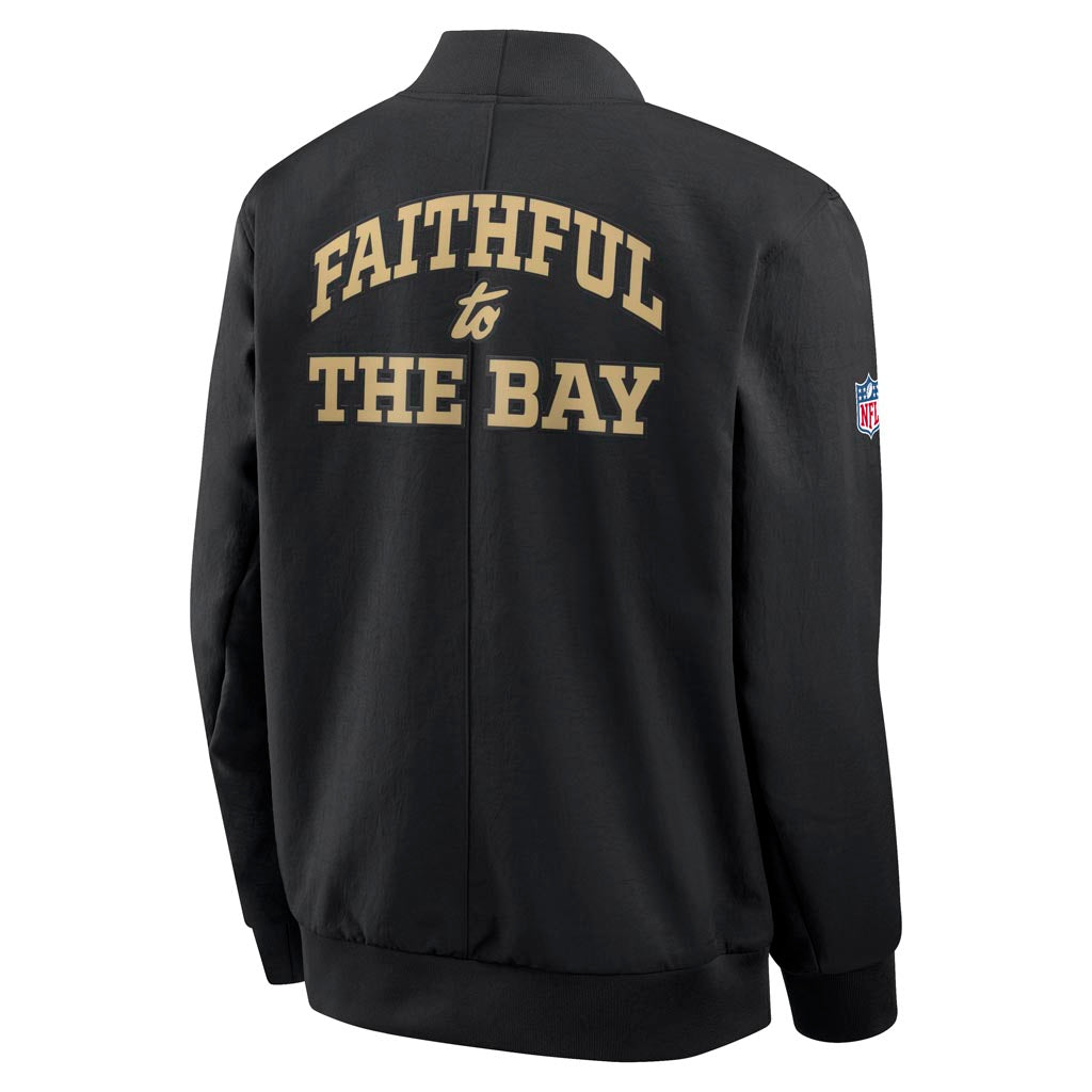 NFL San Francisco 49ers Nike Rivalries Bomber Jacket - Black