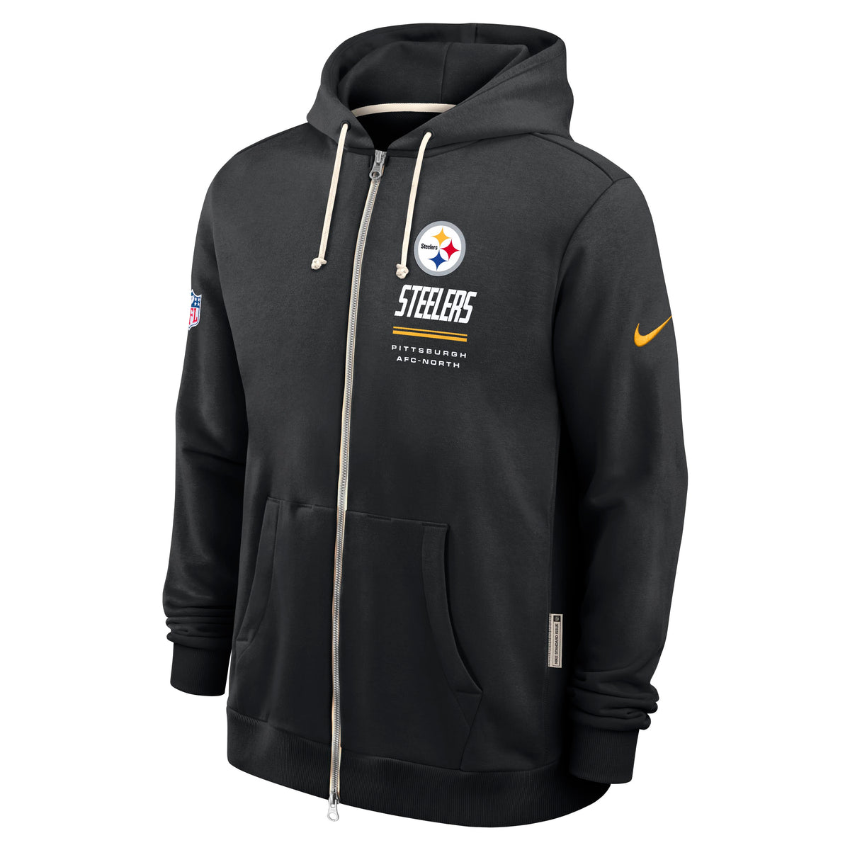 NFL Pittsburgh Steelers Nike 2026 Sideline Full Zip Hoodie- Black
