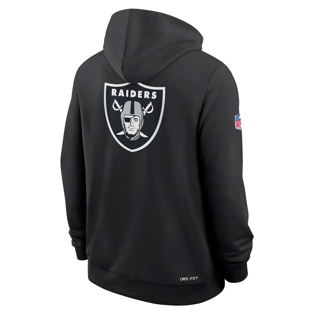 NFL Las Vegas Raiders Nike 2025 Sideline Full Zip Hoodie - Black