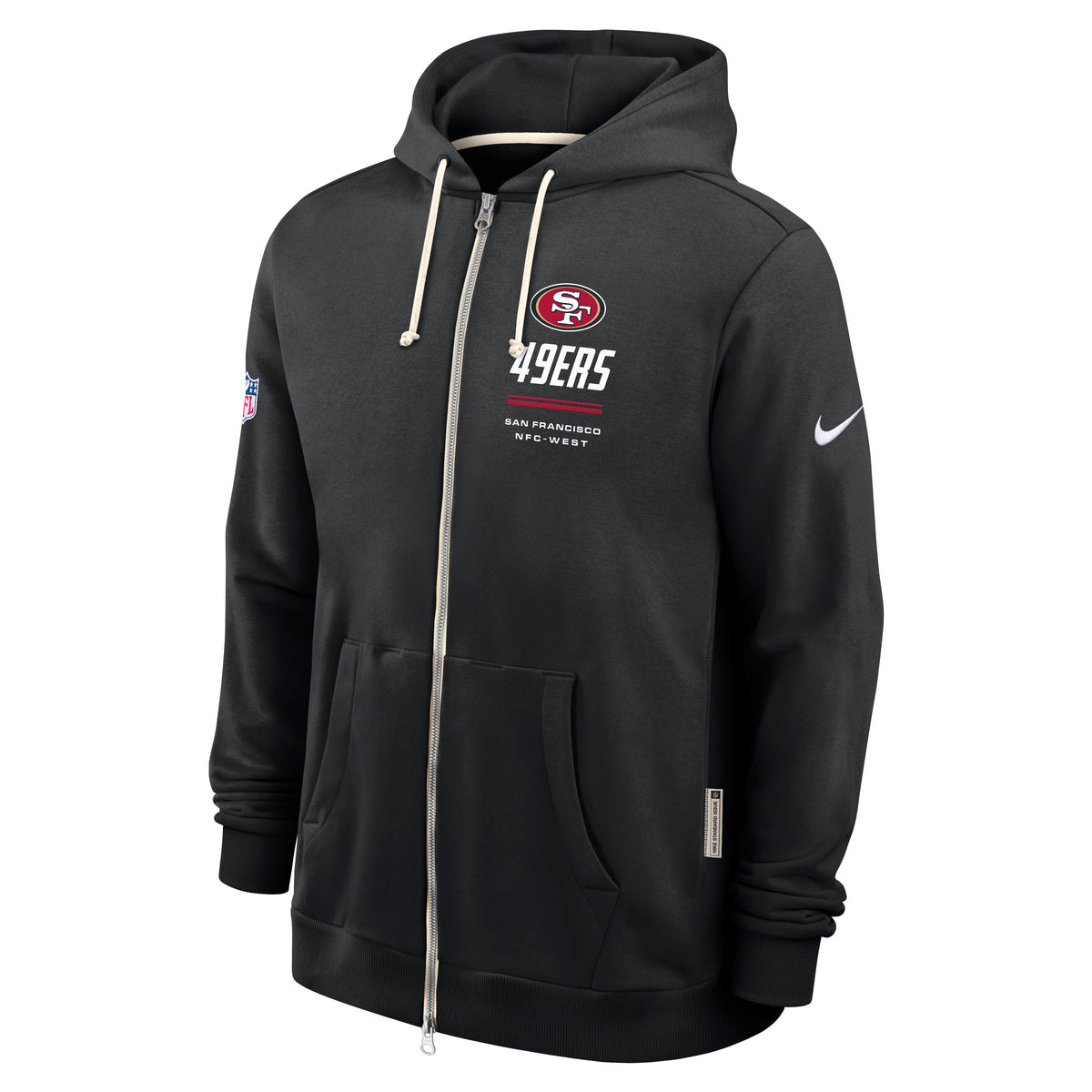 NFL San Francisco 49ers Nike 2026 Sideline Full Zip Hoodie- Black