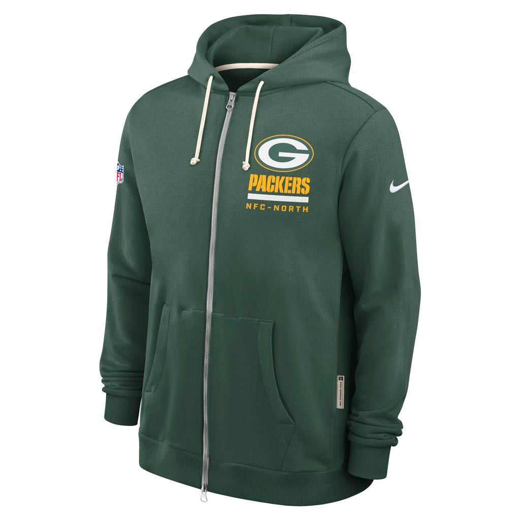 NFL Green Bay Packers Nike 2025 Sideline Full Zip Hoodie - Green