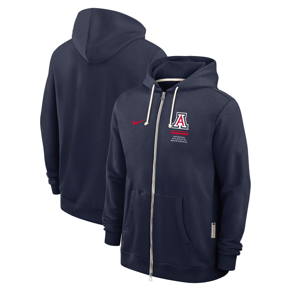 NCAA Arizona Wildcats Nike Dri-Fit Standard Issue Full Zip Hoodie- Navy