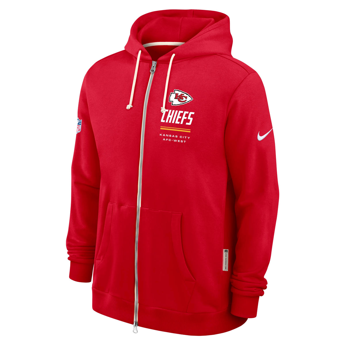 NFL Kansas City Chiefs Nike 2026 Sideline Full Zip Hoodie- Red