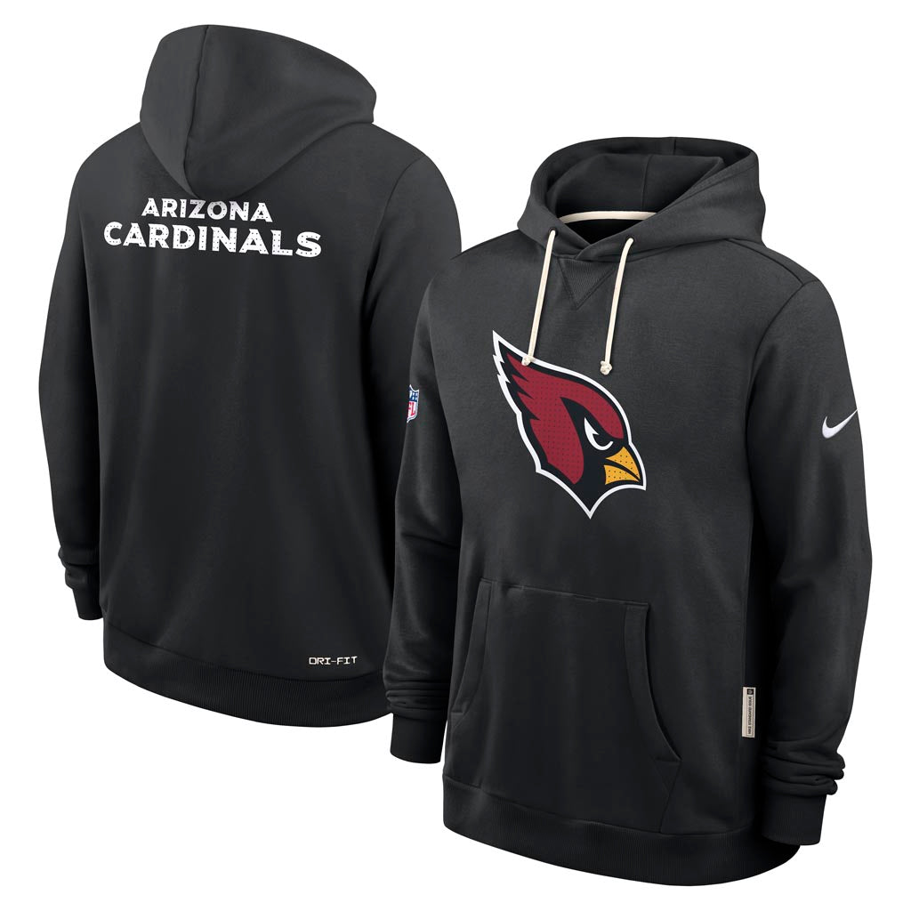 NFL Arizona Cardinals Nike 2025 Sideline Standard Issue Pullover Hoodie - Black