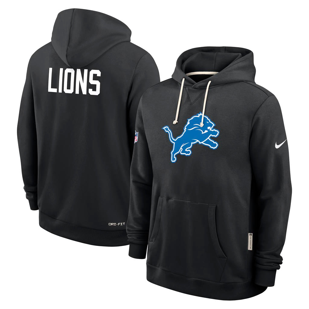 NFL Detroit Lions Nike 2025 Sideline Standard Issue Pullover Hoodie - Black