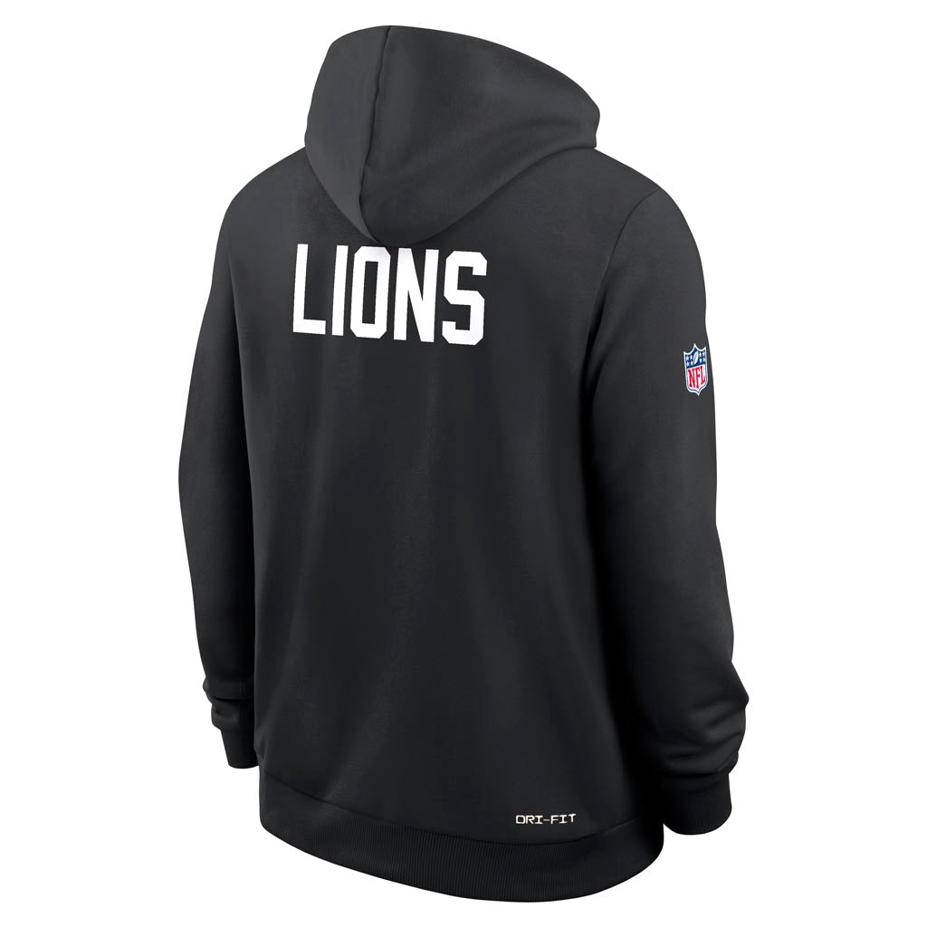 NFL Detroit Lions Nike 2025 Sideline Standard Issue Pullover Hoodie - Black