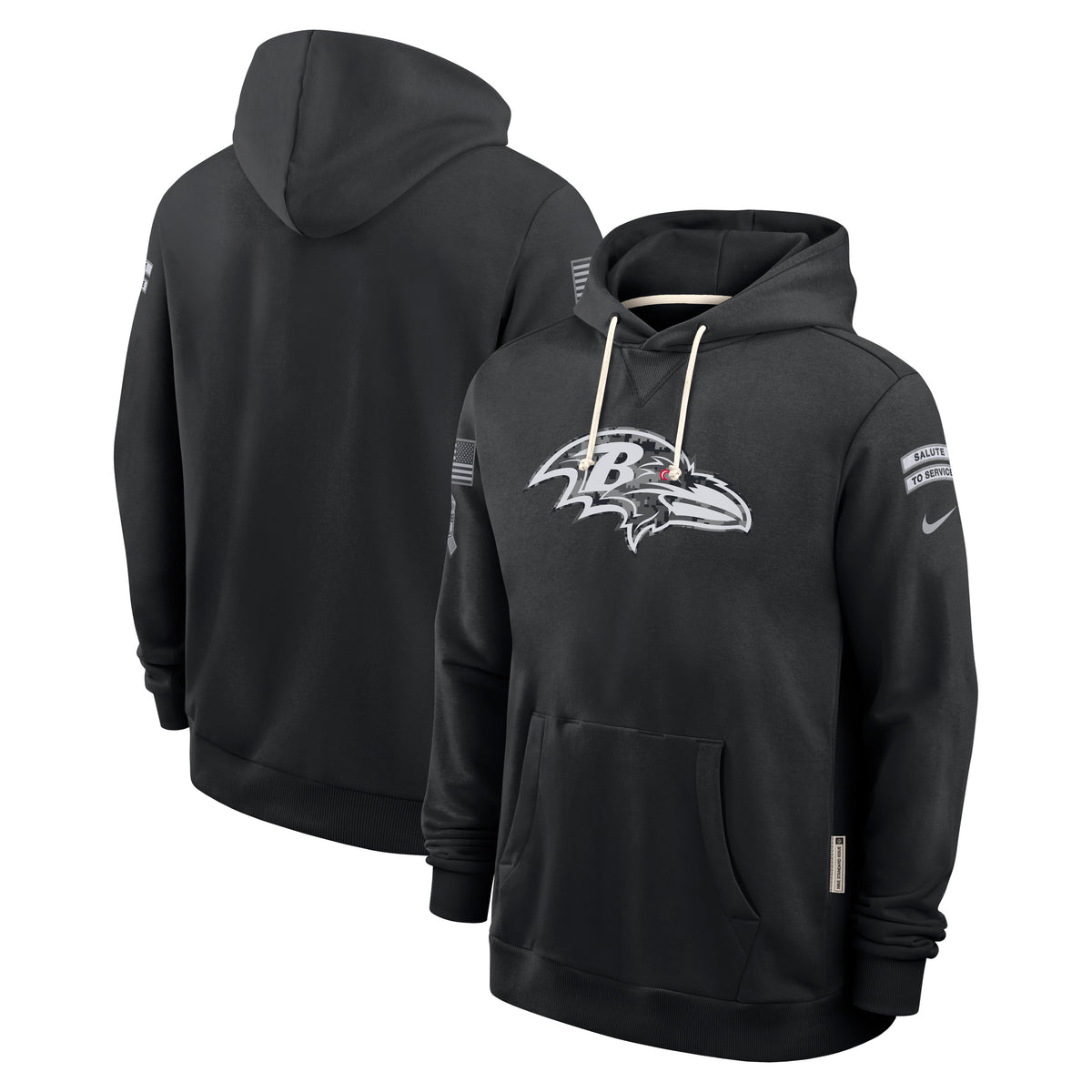 NFL Baltimore Ravens Nike 2026 Salute to Service Hoodie- Black