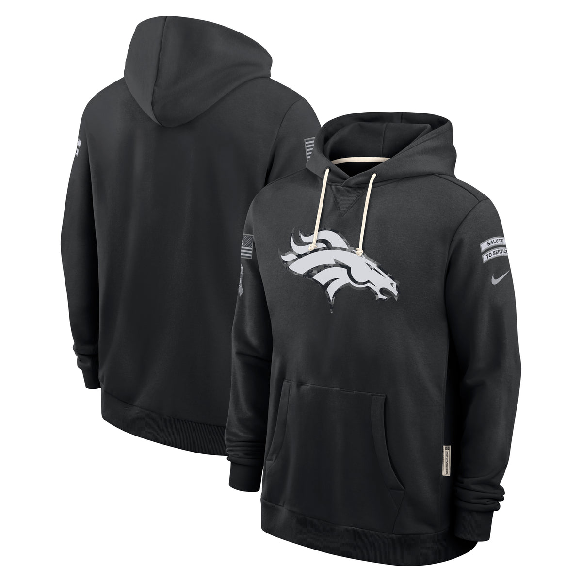 NFL Denver Broncos Nike 2026 Salute to Service Hoodie- Black