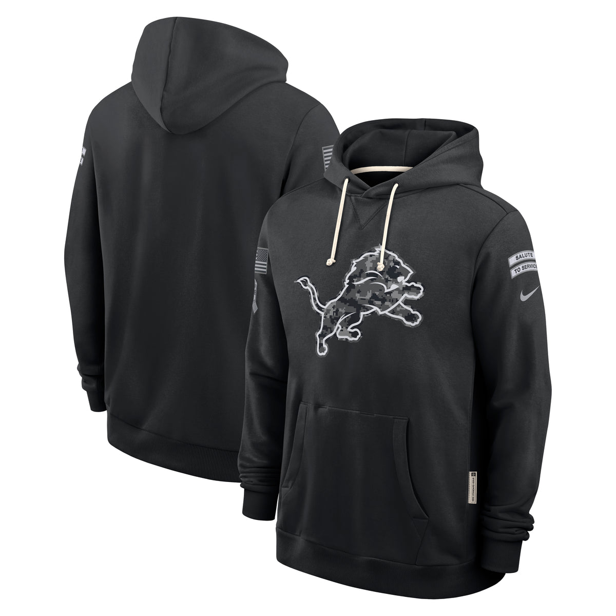 NFL Detroit Lions Nike 2026 Salute to Service Hoodie- Black