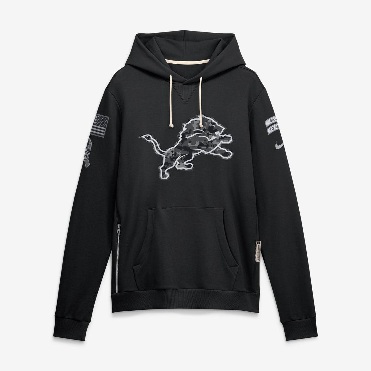NFL Detroit Lions Nike 2026 Salute to Service Hoodie- Black