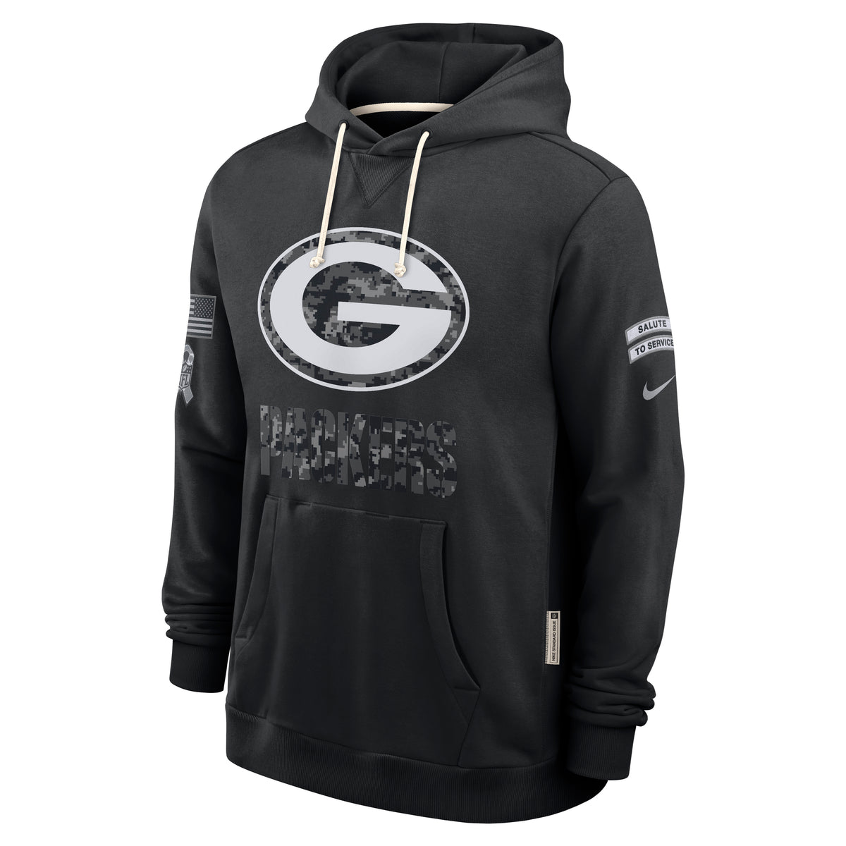 NFL Green Bay Packers Nike 2026 Salute to Service Hoodie- Black