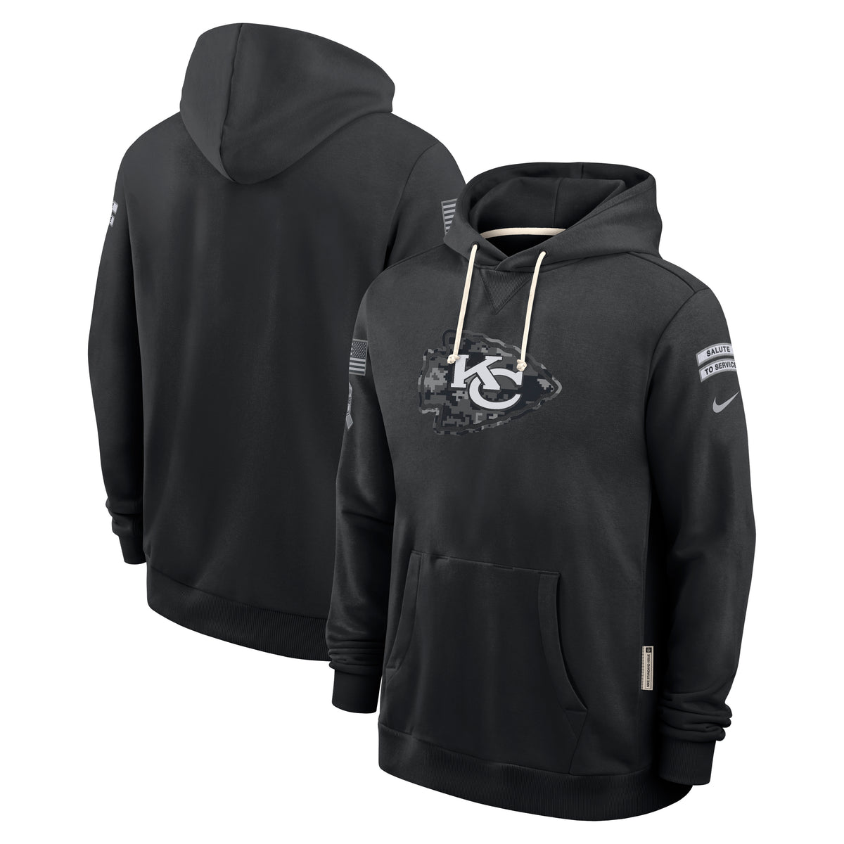 NFL Kansas City Chiefs Nike 2026 Salute to Service Hoodie- Black
