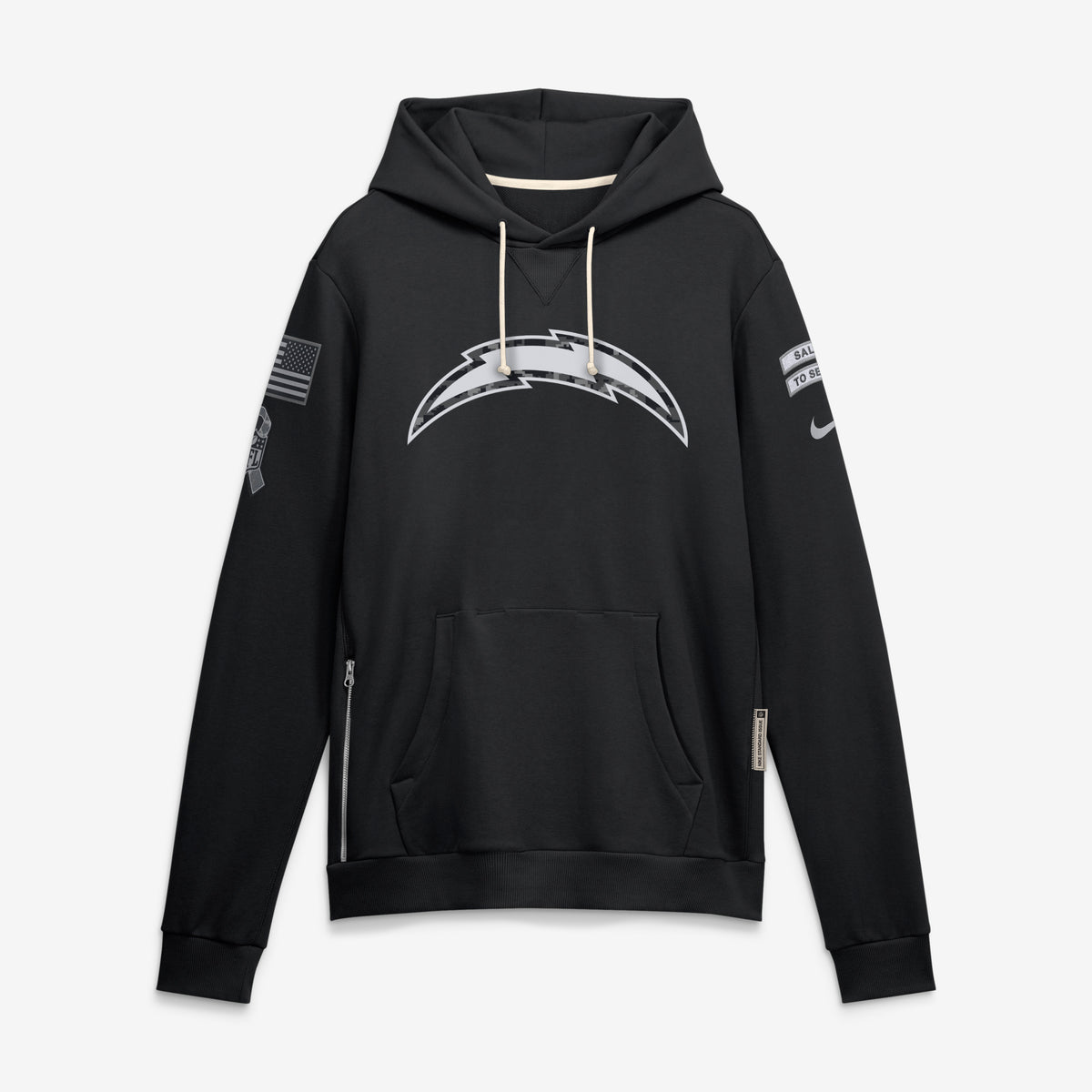 NFL Los Angeles Chargers Nike 2026 Salute to Service Hoodie- Black