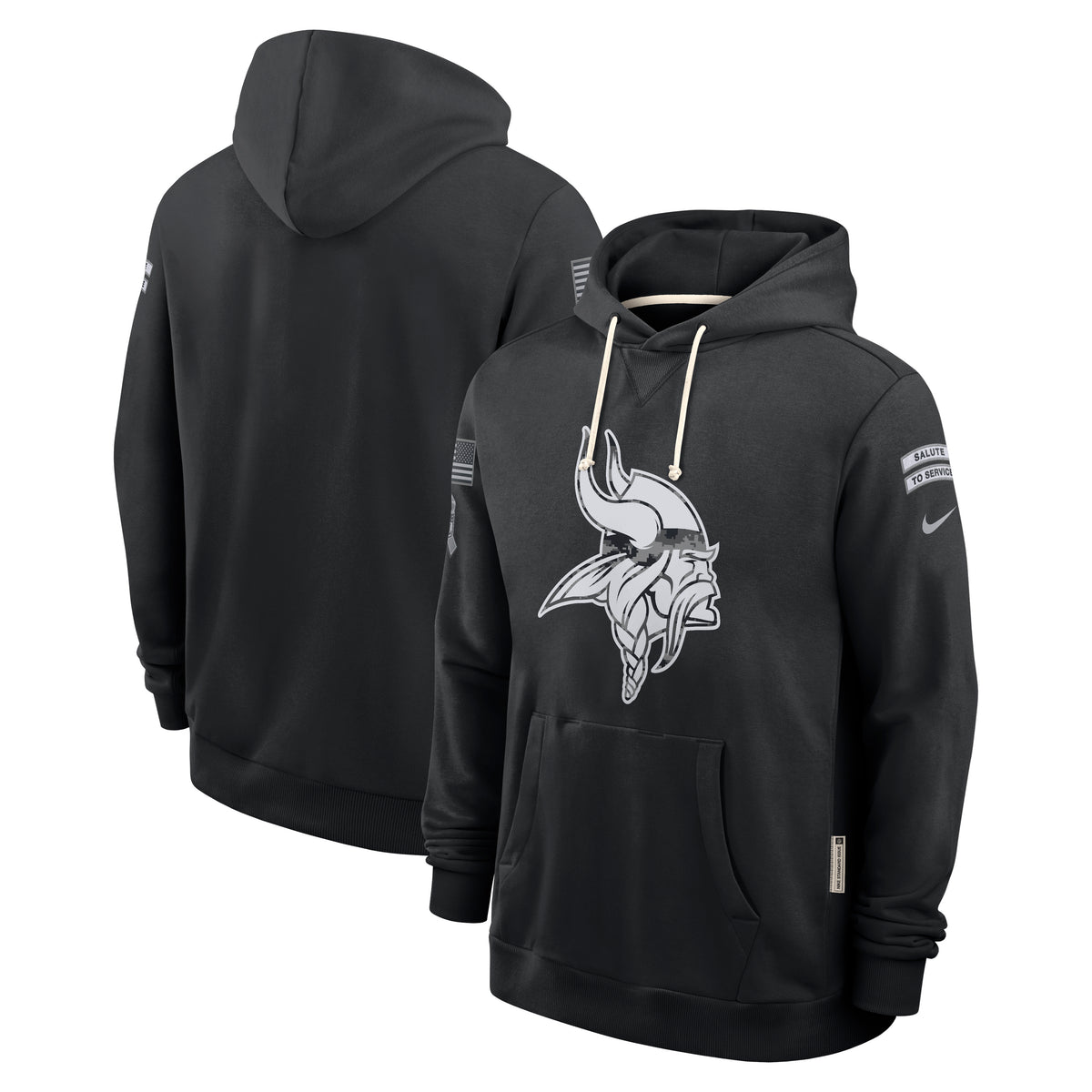 NFL Minnesota Vikings Nike 2026 Salute to Service Hoodie- Black
