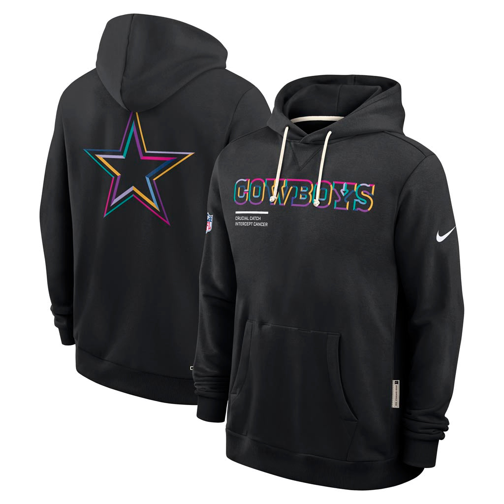 NFL Dallas Cowboys Nike 2025 Crucial Catch Pullover Hoodie - Black