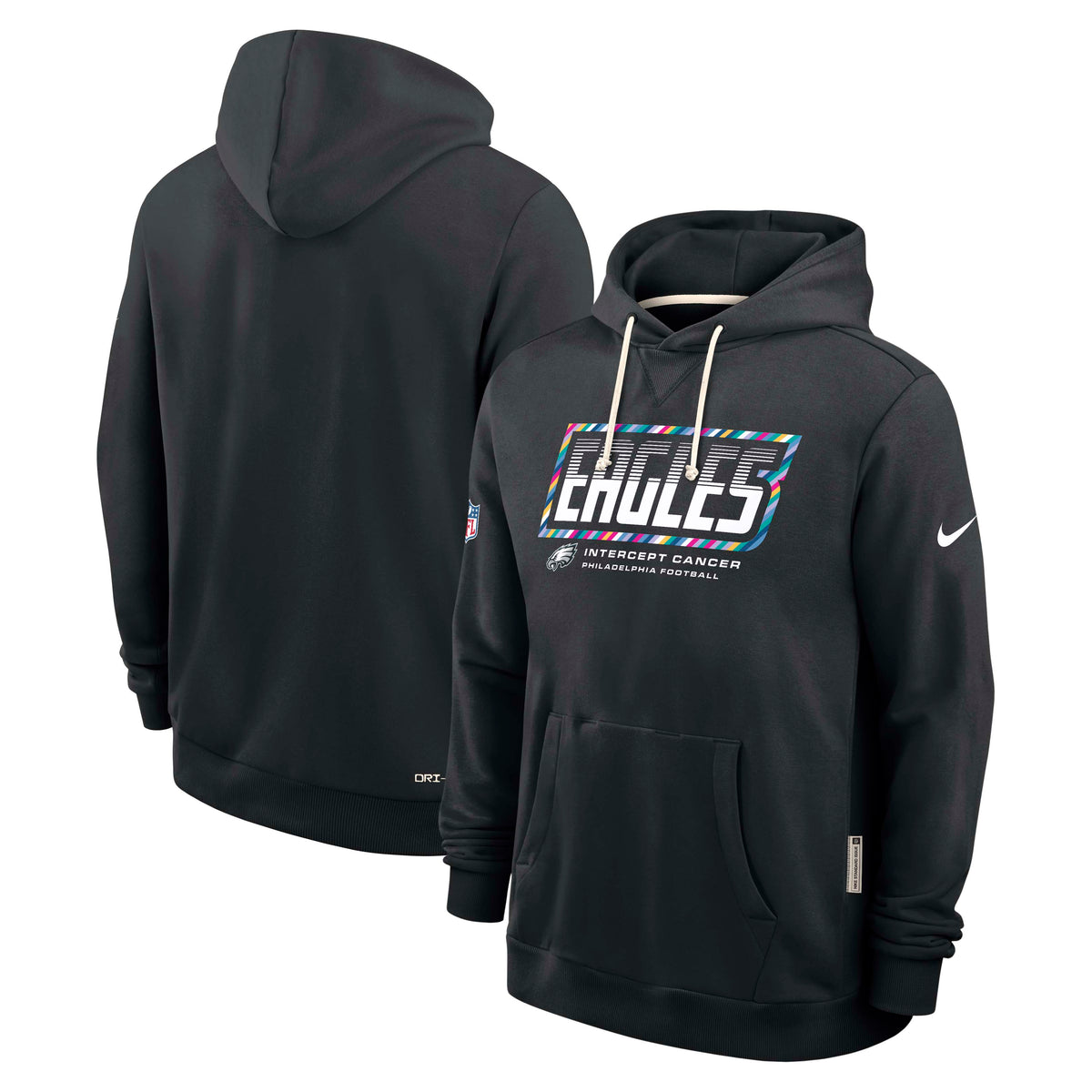NFL Philadelphia Eagles Nike 2026 Crucial Catch Sideline Pullover Hoodie- Black