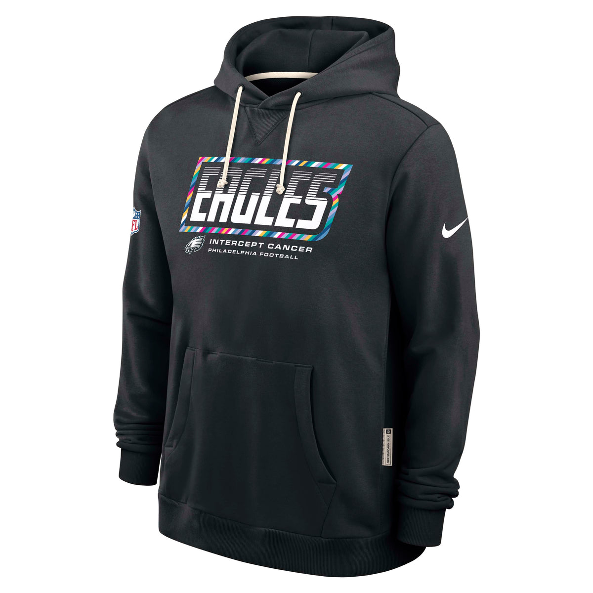 NFL Philadelphia Eagles Nike 2026 Crucial Catch Sideline Pullover Hoodie- Black