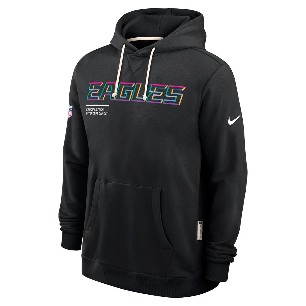 NFL Philadelphia Eagles Nike 2025 Crucial Catch Pullover Hoodie - Black