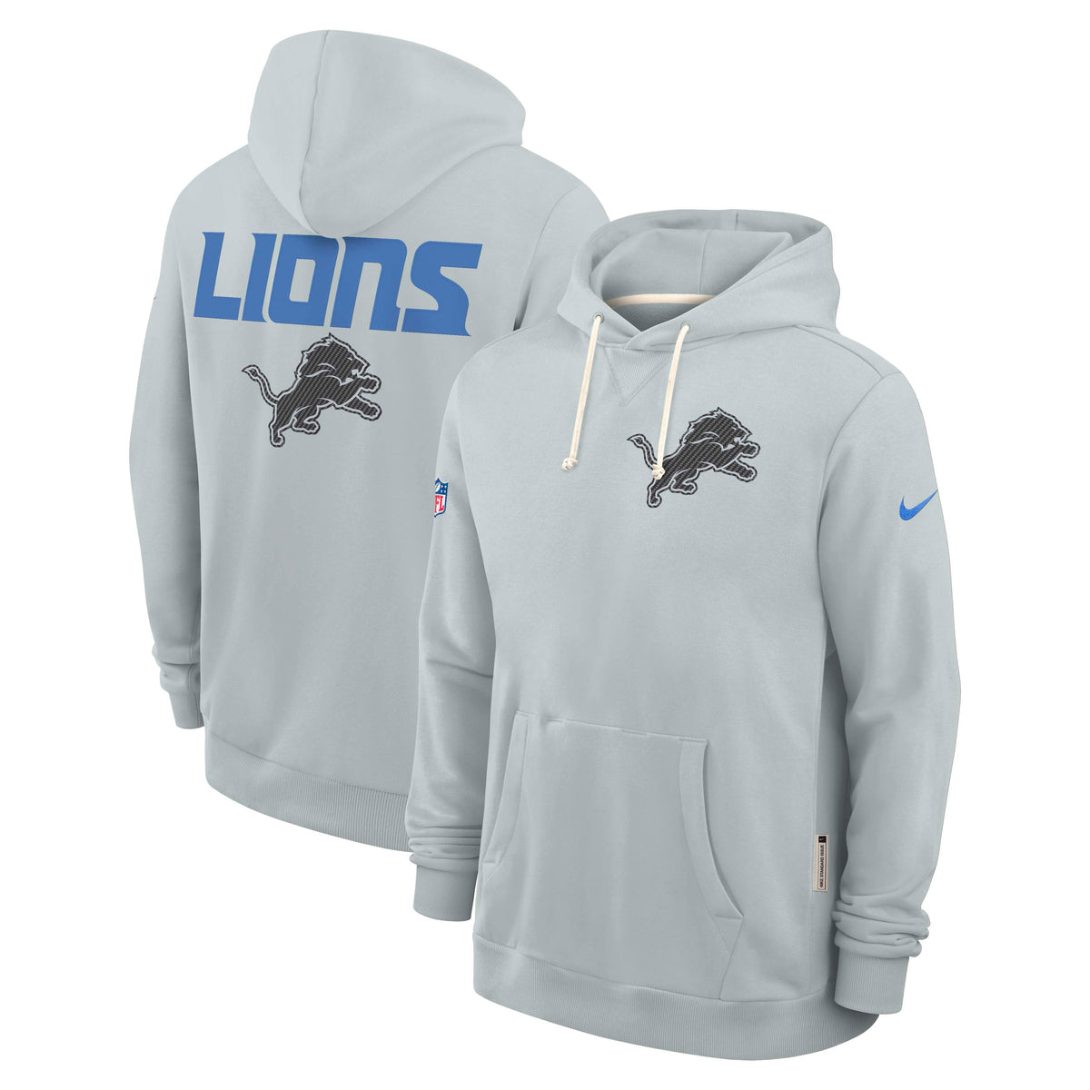 NFL Detroit Lions Nike Rivalry Sideline Pullover Hoodie- Silver