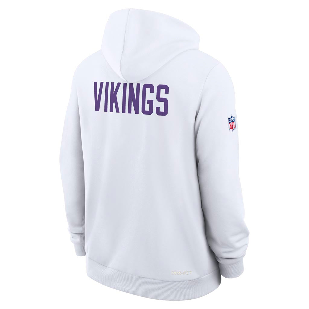 NFL Minnesota Vikings Nike 2025 Sideline Standard Issue Alt Pullover Hoodie - White